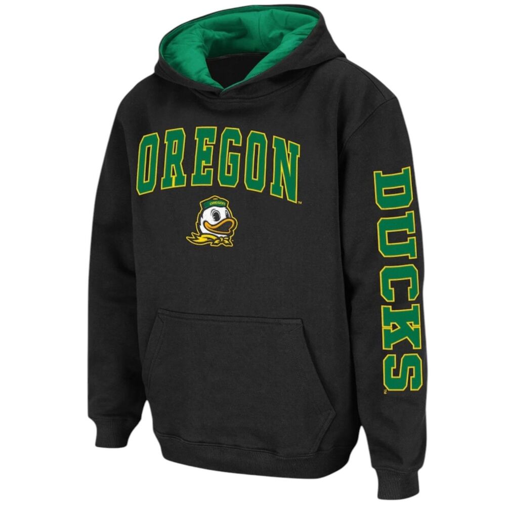 Colosseum Hoodie Fleece Sweatshirt Top Oregon Ducks College Women Black Green S